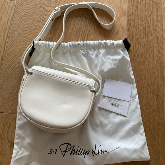 3.1 phillip lim calfskin alix saddle bag White - Picture 2 of 4
